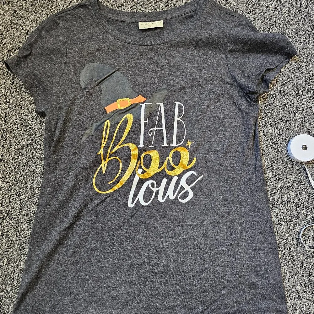 BOGO🎀Womens Halloween Tee- FabBOOlous Large - Picture 2 of 4
